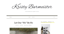 Desktop Screenshot of kristyburmeister.com